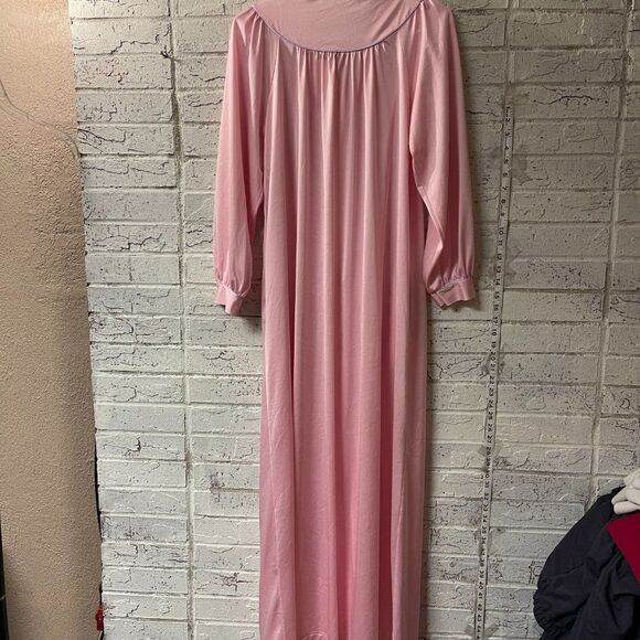 Vintage Pink Golden Girls Shadowline Maxi Nightgown Robe Small - Picture 8 of 12
